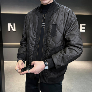 葫芦纹绗线棉服男装棒球服立领棉衣22067-P135图片