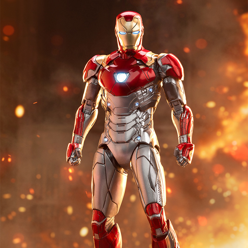 新品 中动玩具漫威正版授权MK47钢铁侠 手办摆件关节可动男孩礼物