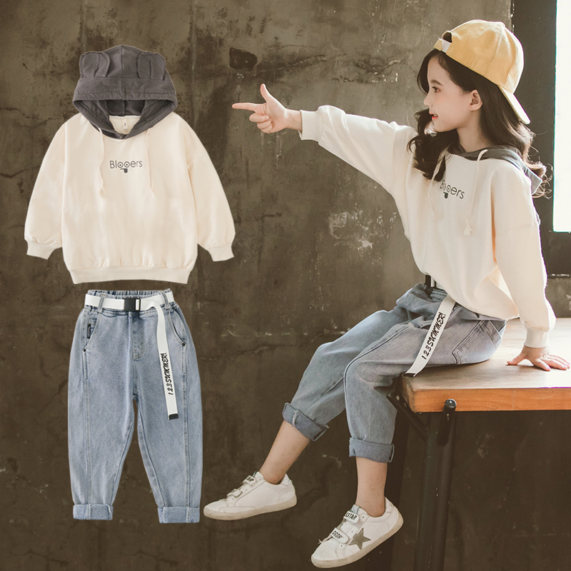 超洋气女童春秋套装2019新款潮卫衣正品保证