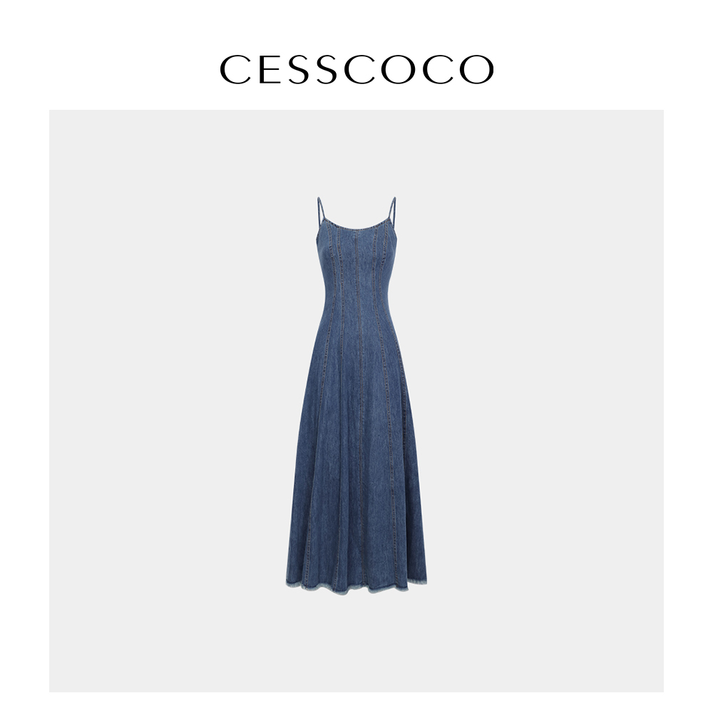 【CESSCOCO】吊带连衣裙(水洗产品) S2D340248