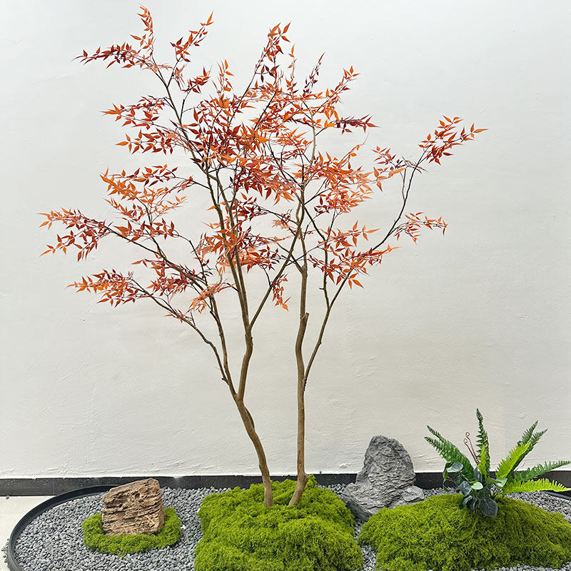 大型仿真树南天竹绿植假树室内外枯山水造景装饰植物轻奢假树