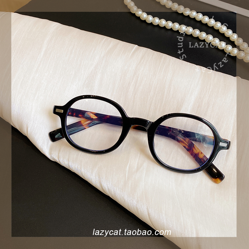 47mm日系复古圆框口袋粗框眼镜框