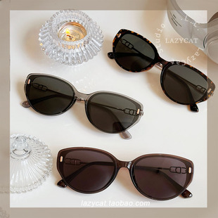 62mm复古猫眼墨镜遮阳方圆脸TR90显脸小防紫外线太阳眼镜框男潮