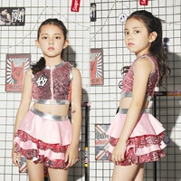 Trang phục trẻ em cô gái sequin thiết lập trang phục khiêu vũ jazz trang phục công chúa cổ vũ - Trang phục bexinhshop shop