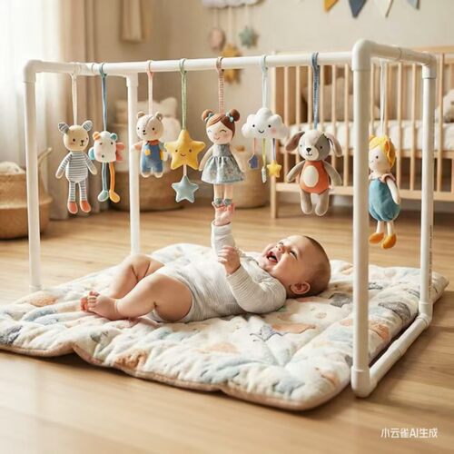 婴儿健身架塑料管diy环保哄娃玩