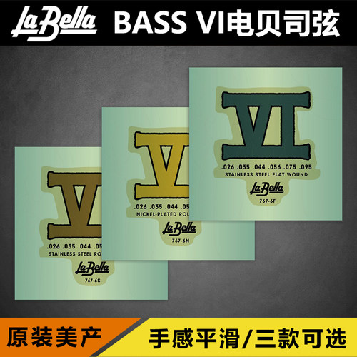 LaBella美产六弦中音平卷贝斯弦