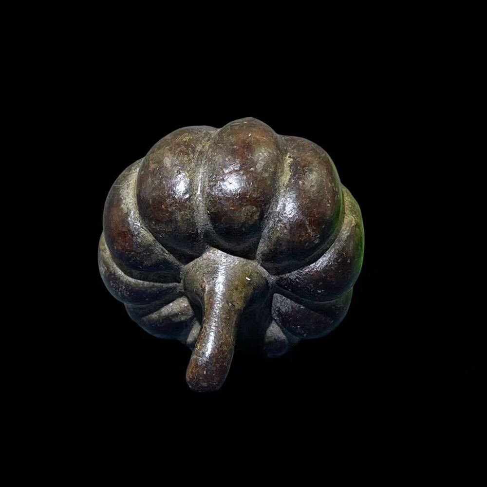 골동품 및 기타 합금 오래된 구리 호박 장식품 차 애완 동물 단단한 구리 복고풍 오래된 개체 수집품 장식 장식품