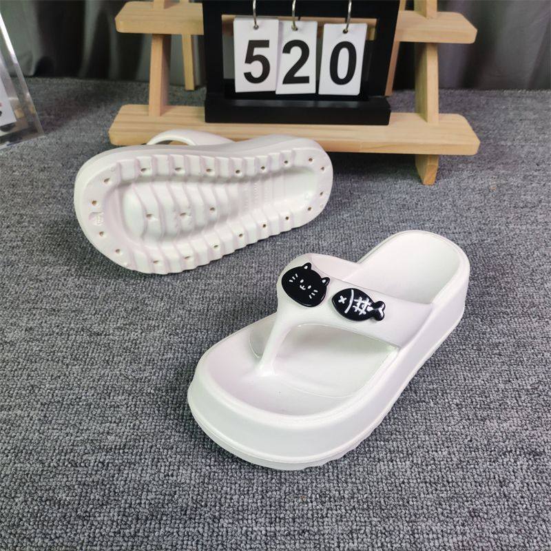 人字拖女高跟夏季卡通夏外穿厚底增高轻便沙滩防滑夹脚凉拖鞋外出,女鞋,人字拖,淘宝优惠券,粉丝福利购,淘宝优惠卷