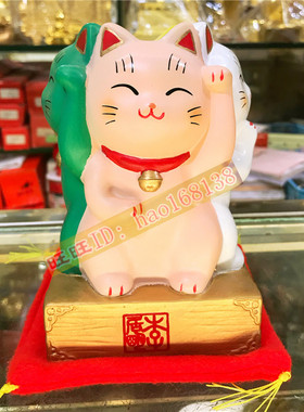 陶瓷正品 李居明吉祥物猫摆件四面猫存钱罐李居明四面猫摆件
