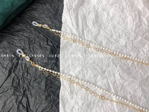 hmbvs原创小香风真金电镀眼镜链