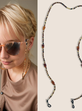 跨境承欢记麦承欢奶奶明星吴彦姝同款可挂脖防掉眼镜绳眼镜链