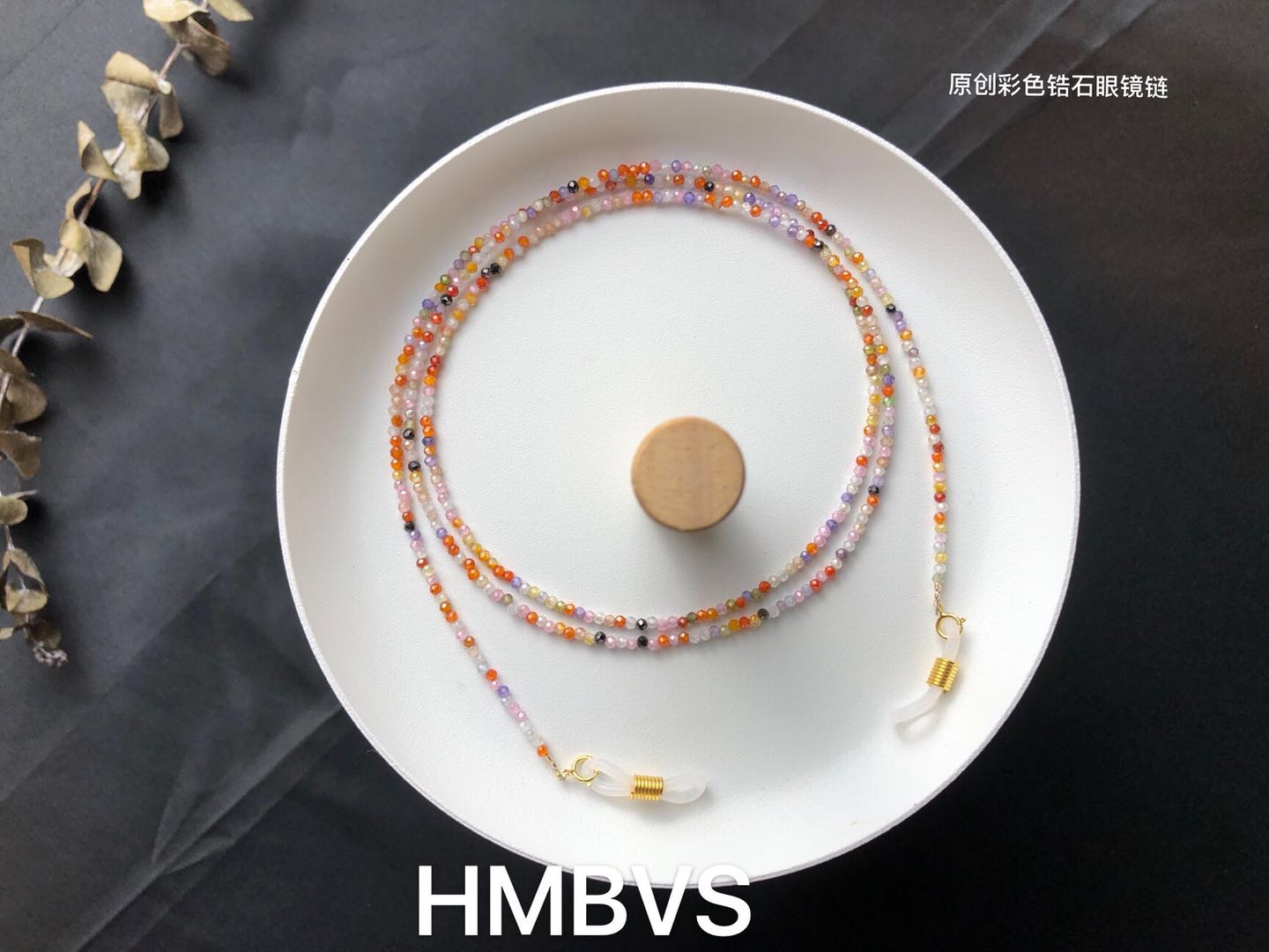 香槟色原创2mm切面小珠子太阳镜