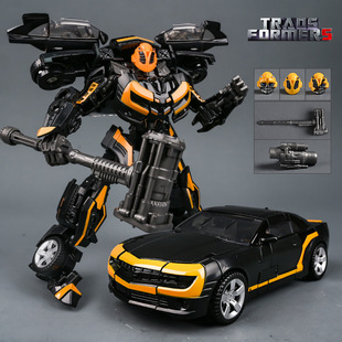 擎天暗黑大黄蜂勇士柱手办部分合金版儿童模型变形玩具机器人
