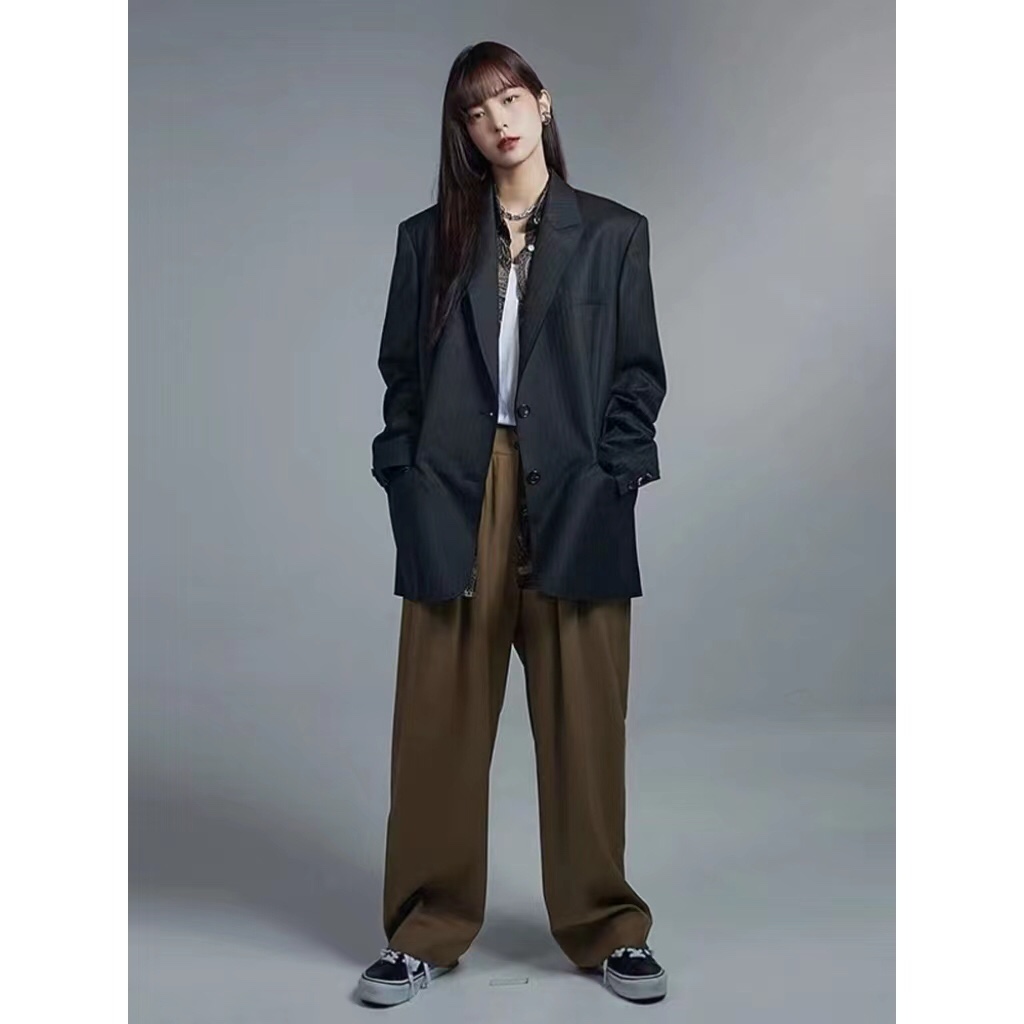 韩国长袖设计师spelledit男友风