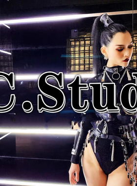 定制高端gogo演出服颗粒舞队流苏水晶性感连体亮钻绑带酒吧