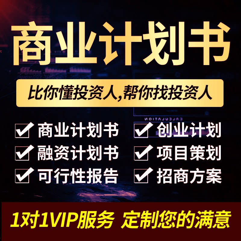 商业计划书代做撰写方案策划可行方案策划