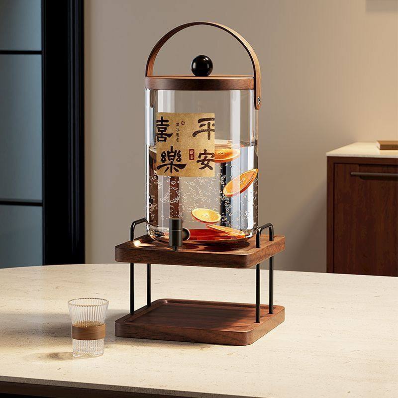 中式风冷水壶大容量家用装水饮料桶夏季果汁果茶桶高颜值花茶茶壶,餐饮具,冷水壶,淘宝优惠券,粉丝福利购,淘宝优惠卷