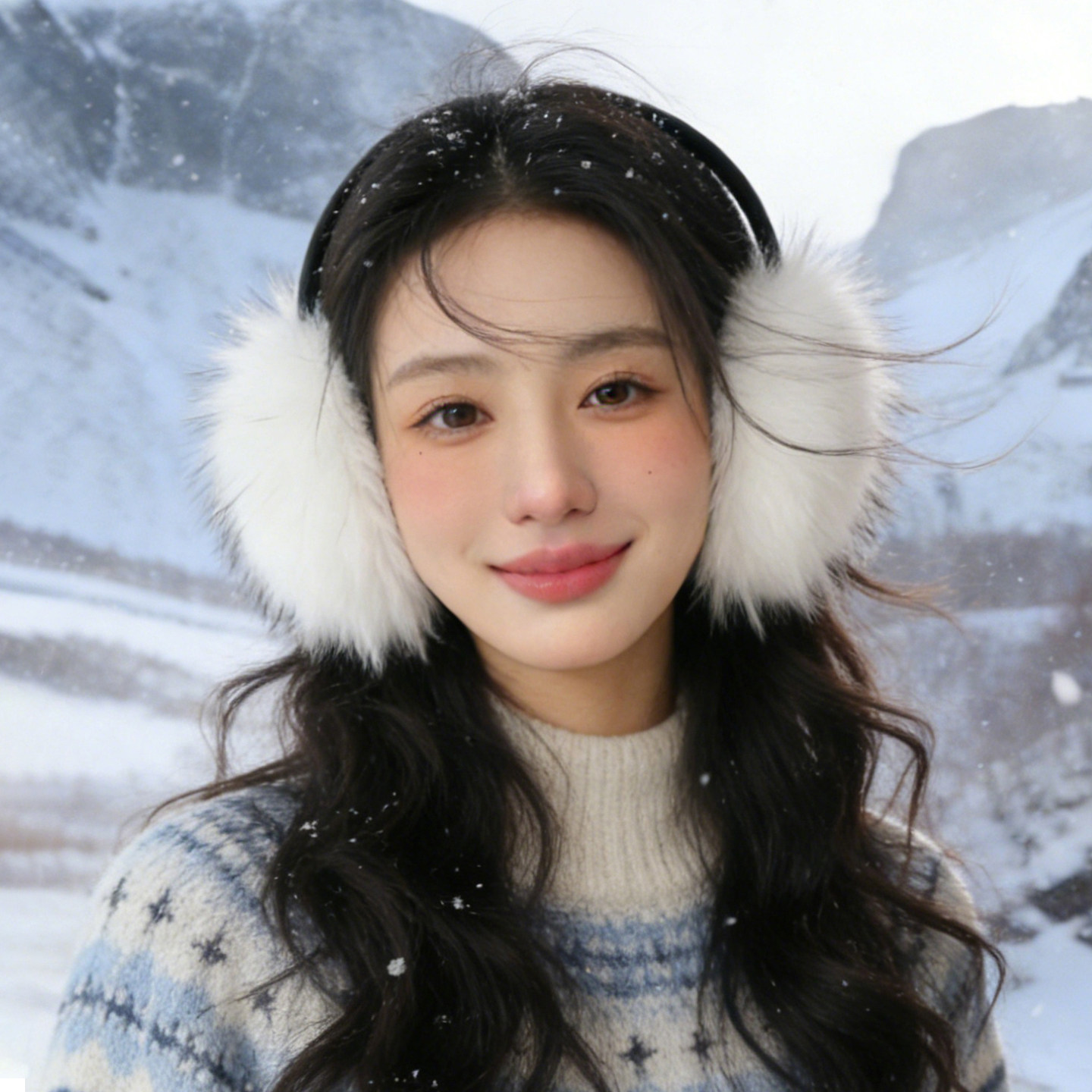 高级感仿狐狸毛耳罩简约气质环保皮草耳暖女韩版高颜值百搭耳捂子