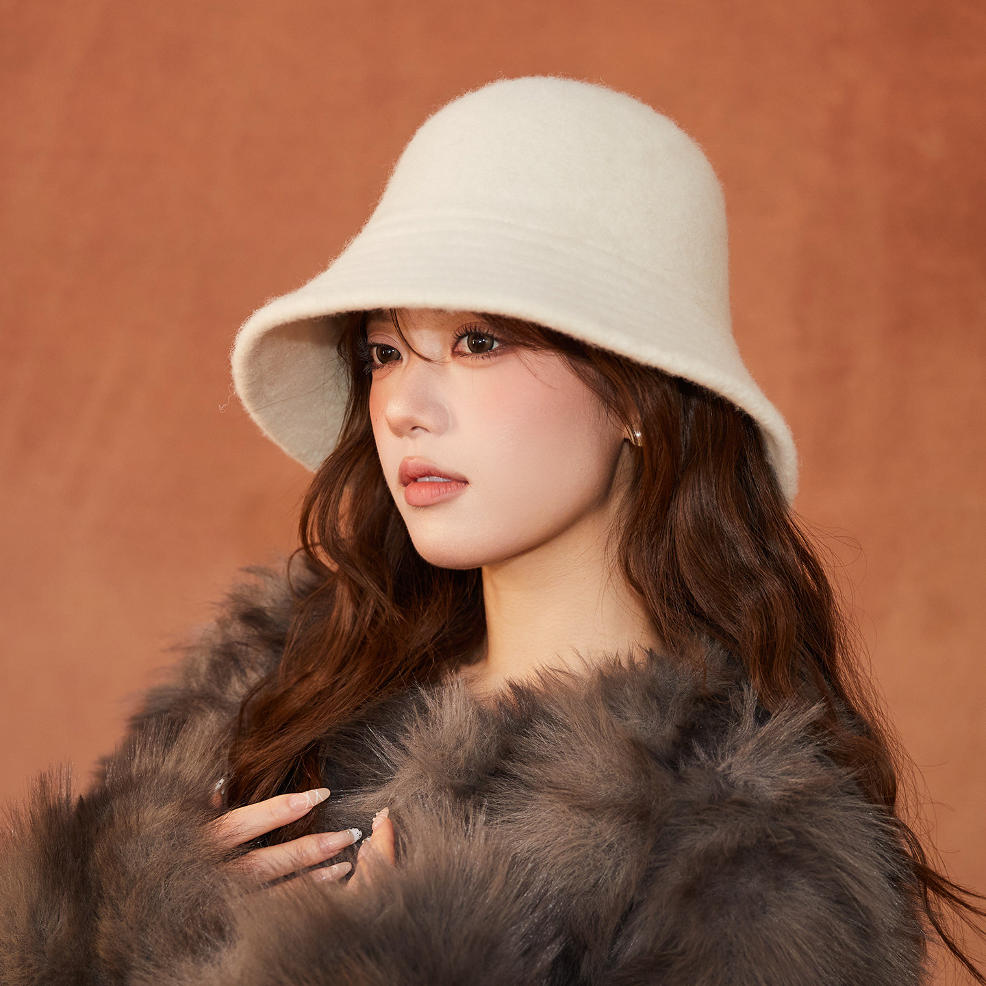 100%绵羊毛渔夫帽加大帽檐显脸小圆顶帽子女秋冬百搭纯色毛呢盆帽,服饰配件/皮带/帽子/围巾,帽子,淘宝优惠券,粉丝福利购,淘宝优惠卷