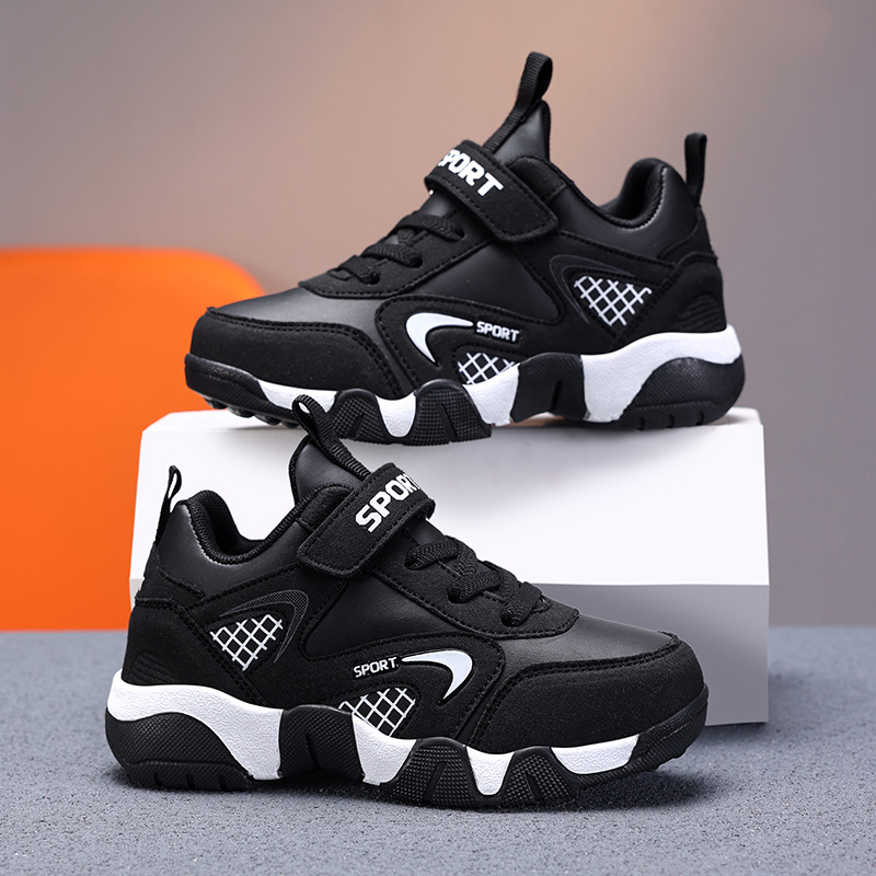 ABC IM儿童运动鞋皮面男童鞋跑步鞋小学生6到12岁男孩休闲鞋童鞋