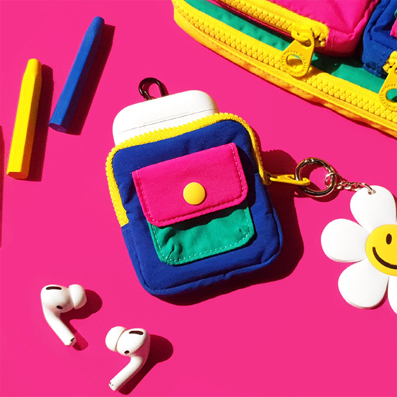 2026新款尼龙耳机收纳包便携耳机包苹果Airpods/Pro保护套时尚迷你小巧便携式帆布包放蓝牙耳机充电仓高级感