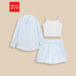 IEF/爱依服时尚套装2025夏季新款韩版休闲运动风百搭里外三件套裤