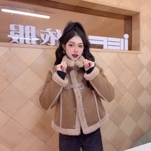 IEF/爱依服2025年秋冬季基础款简约百搭磨砂皮外套加绒DZ0268