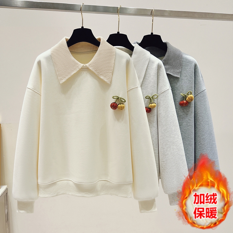 立体小南瓜纯棉卫衣女长袖上衣