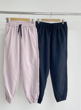 Z-13 素素家糯叽叽收口春款休闲运动裤