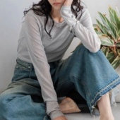 金线圆领微透视显瘦高弹T恤 2026年春季