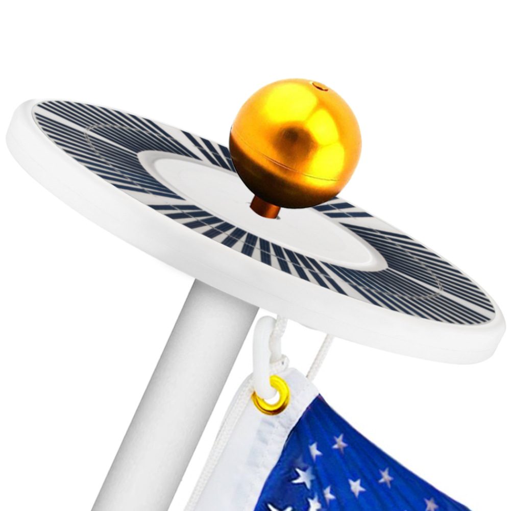 太阳能旗杆灯户外136LED旗帜灯庭院灯太阳能帐篷灯国旗灯野营灯