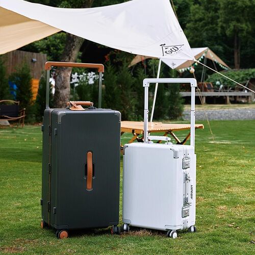 airway宽拉杆铝框日本轮行李箱女纯pc登机旅行箱子复古皮箱男