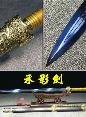 一体钢柄5.7斤重剑冷兵器收藏龙泉秦秋刀剑宝剑防身长剑未开刃