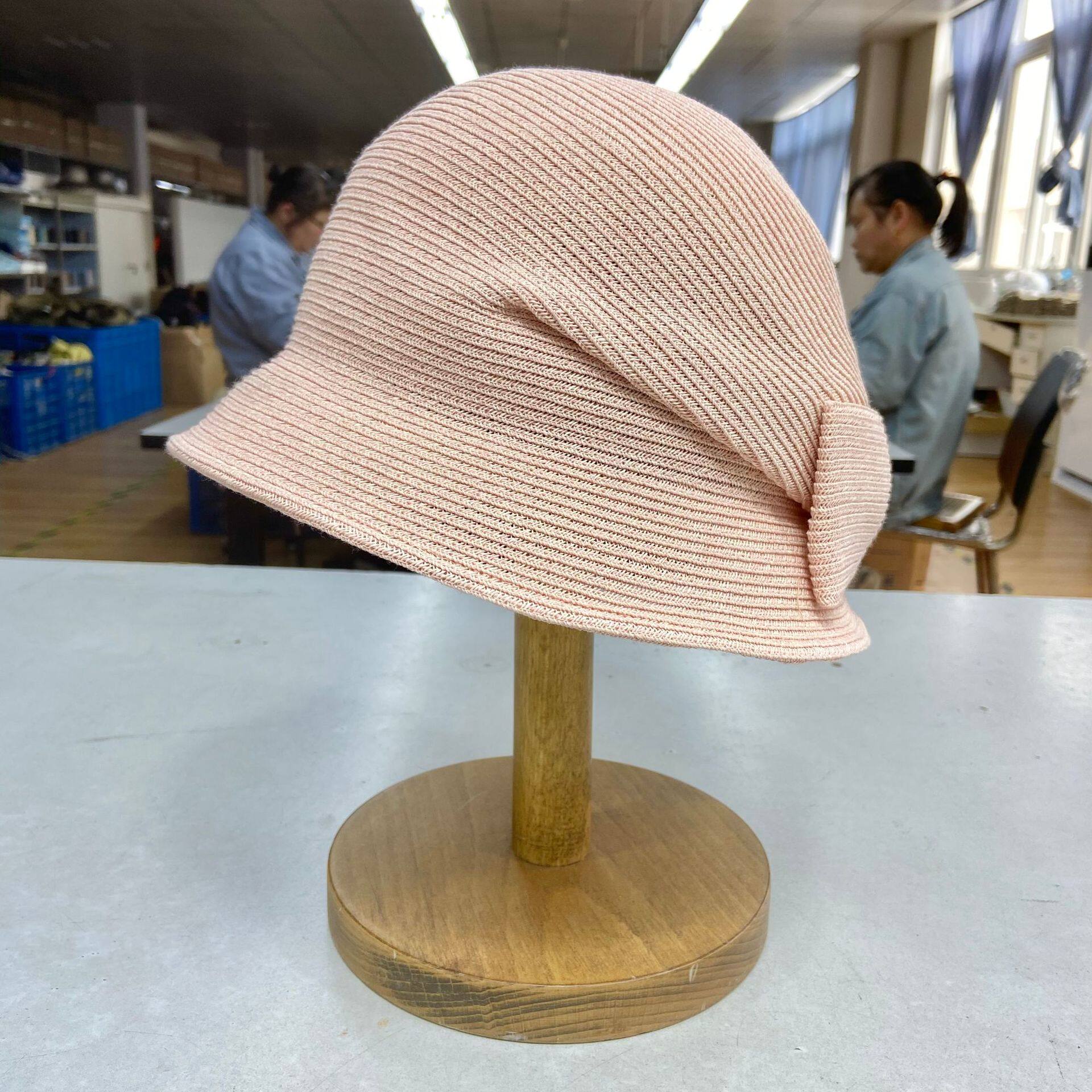 工厂直销帽子21新品春夏日系草编纯色透气蝴蝶结渔夫帽21SS-T023