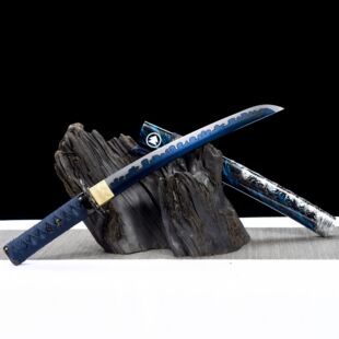未开刃刀剑手工锻打高锰钢影视指挥短刀日式肋差防身硬宝剑未开刃