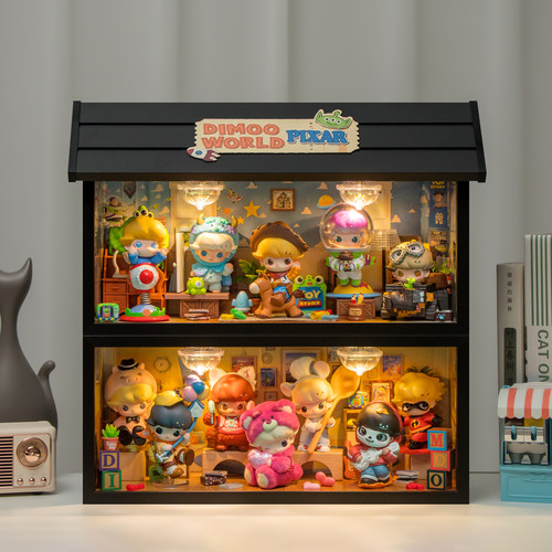 适用DIMOO × PIXAR玩具总动员皮克斯系列手办盲盒场景收纳展示盒