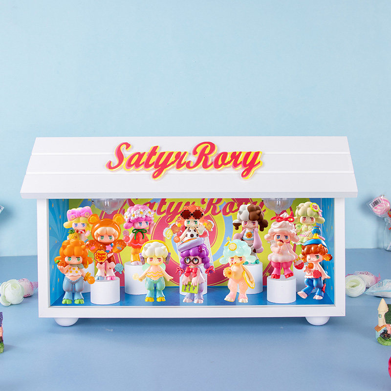 泡泡玛特 潘神SATYR RORY × 珍宝珠联名系列盲盒收纳展示场景盒