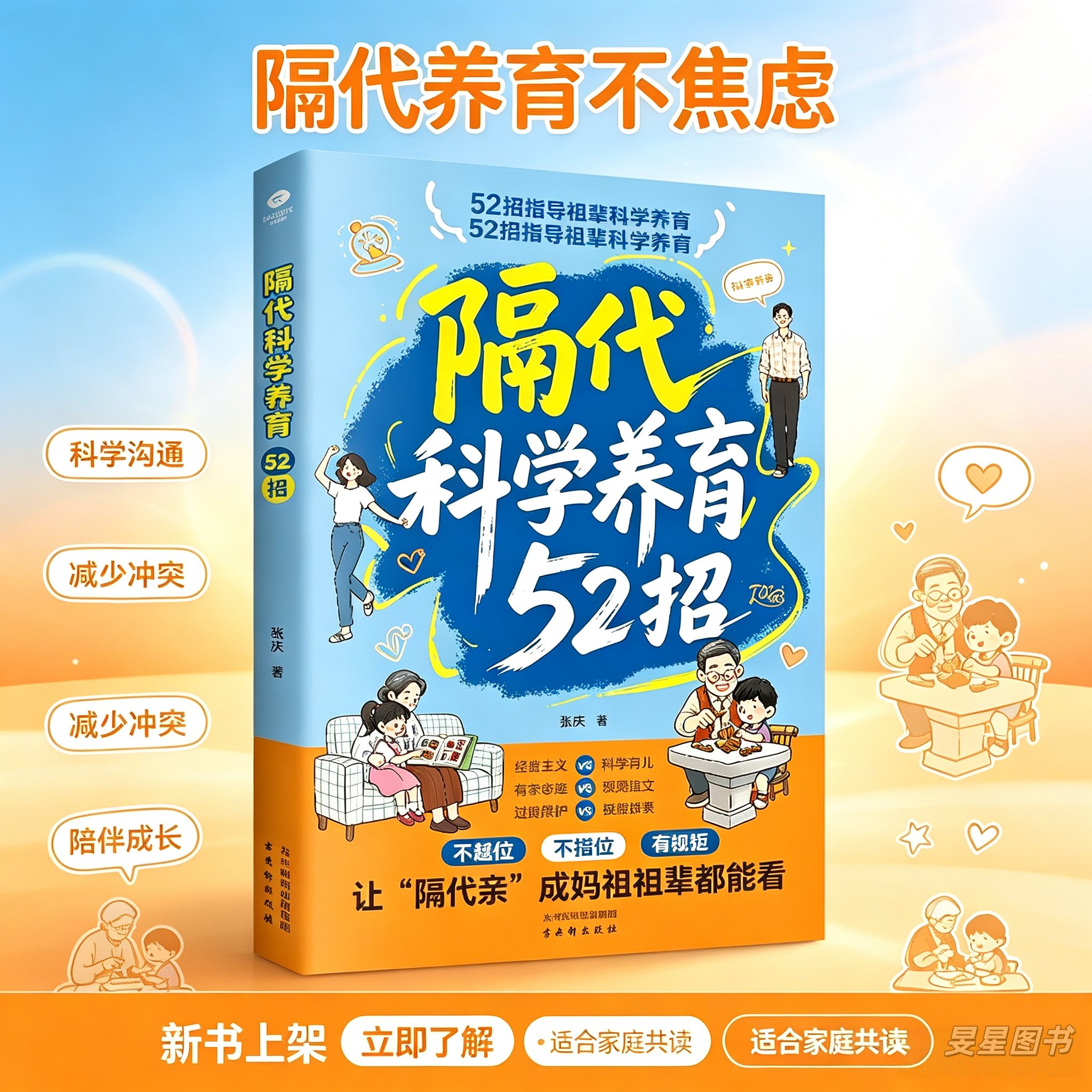 【抖音同款】隔代科学养育52招 正版三代人科学方法老一辈带娃的实操手册搞定祖辈带娃解决两代育儿分歧实用指南书籍畅销书排行榜图片
