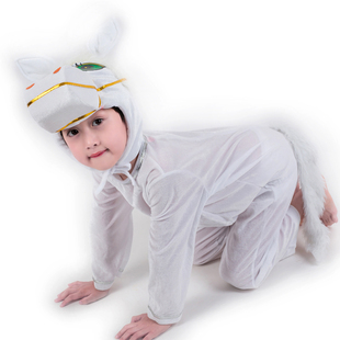 元旦儿童小马表演服幼儿园童话剧白龙马服装大白马演出服亲子走秀