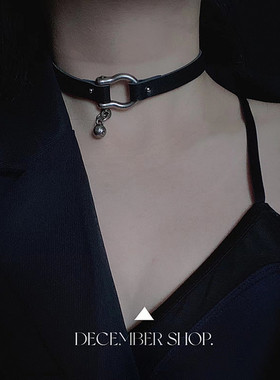 酷帅项圈马蹄扣手作锁骨链短款