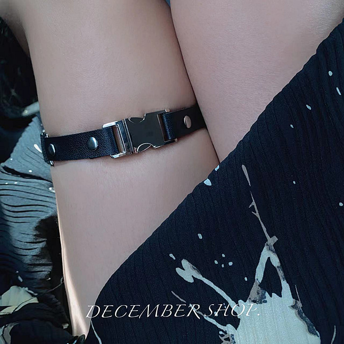 小众皮革酷个性腿环配饰