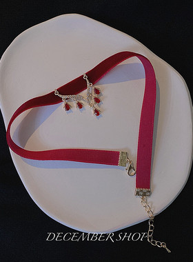 新款汉服国风项链旗袍配搭水滴