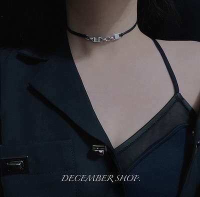 优质百搭金属链条锁骨链服装搭配饰品脖子饰品皮带子choker项圈女
