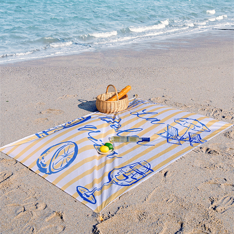 ins野餐沙滩垫防水防沙户外露营海边旅行超轻便携式带地钉布垫子,户外/登山/野营/旅行用品,野餐垫,淘宝优惠券,粉丝福利购,淘宝优惠卷