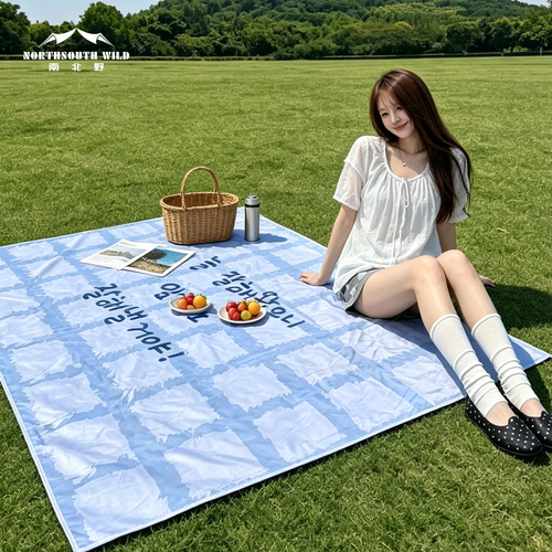 定制韩风户外露营沙滩野餐垫公园草坪防潮地垫春游垫子海边沙滩垫