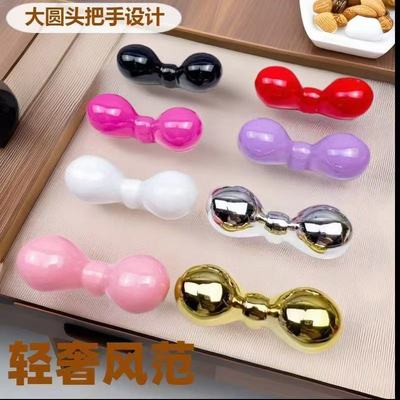 新款多巴胺DIY纸巾盒彩色蝴蝶结糖果盒杯盖顶珠金银圆头装饰摆件