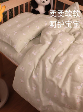 儿童a类纯棉被套双层纱被罩儿童120x150被套a类纯棉柔软婴幼儿冬
