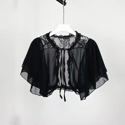 夏季雪纺蕾丝短袖防晒开衫