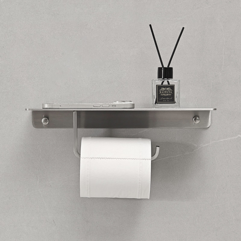 304不锈钢卷纸架厕所免打孔