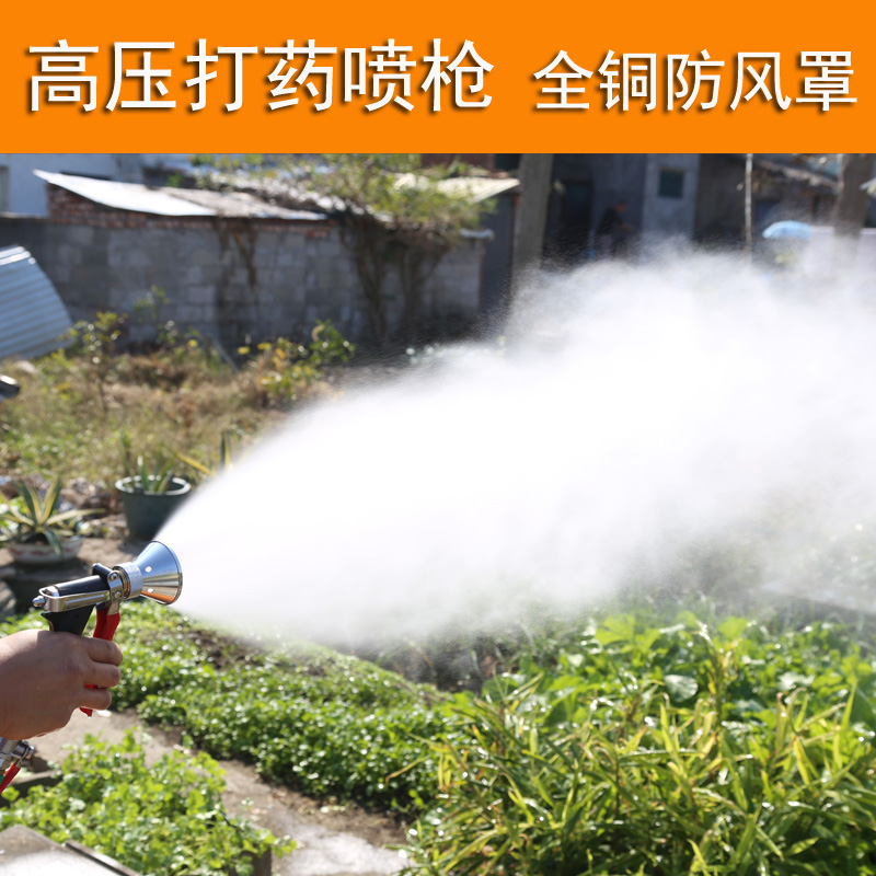 农用打药喷枪高压泵打药机果树大棚全铜可调雾化板式喷雾手压水枪